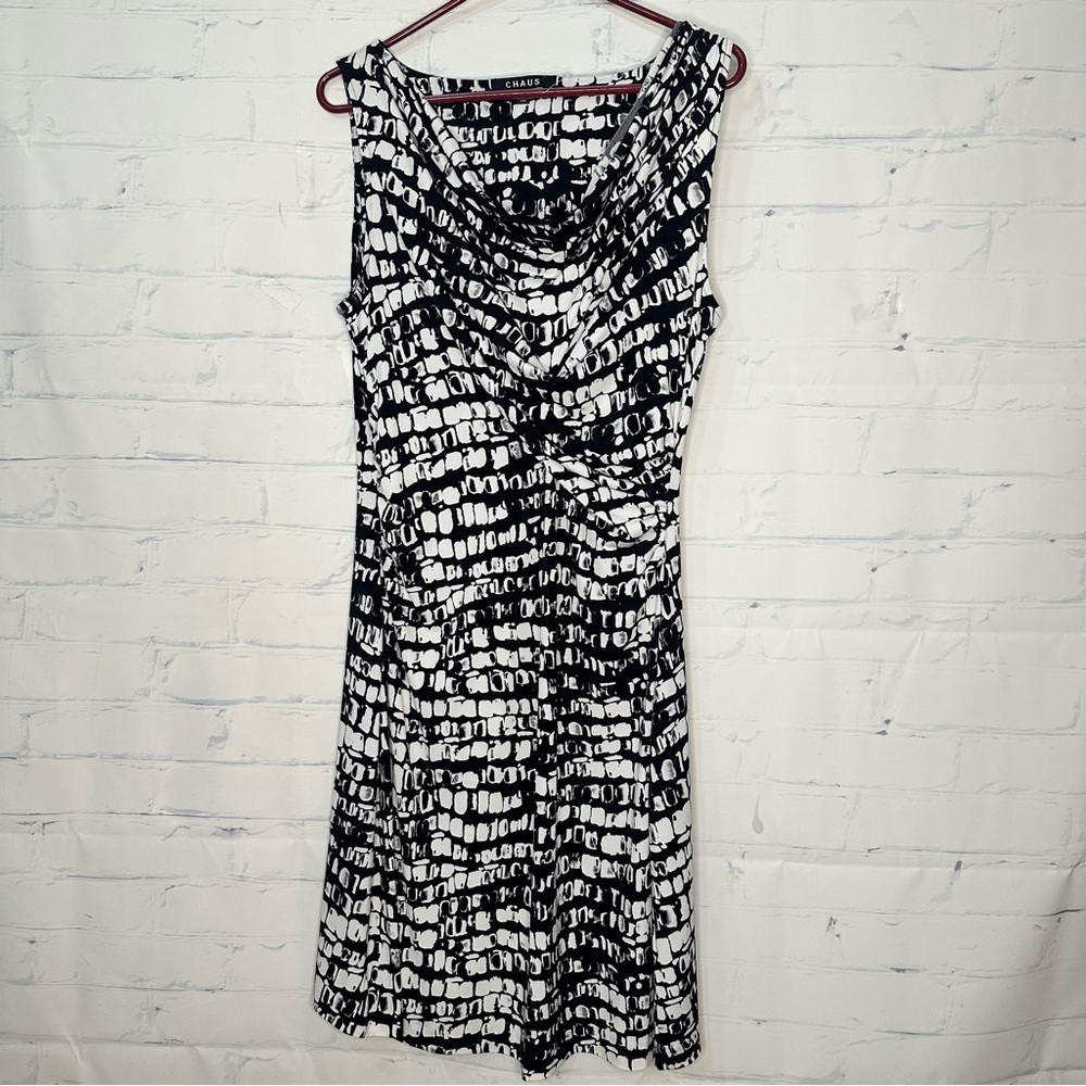 Women’s Chaus Size Large Black & White Dress - Picture 1 of 7